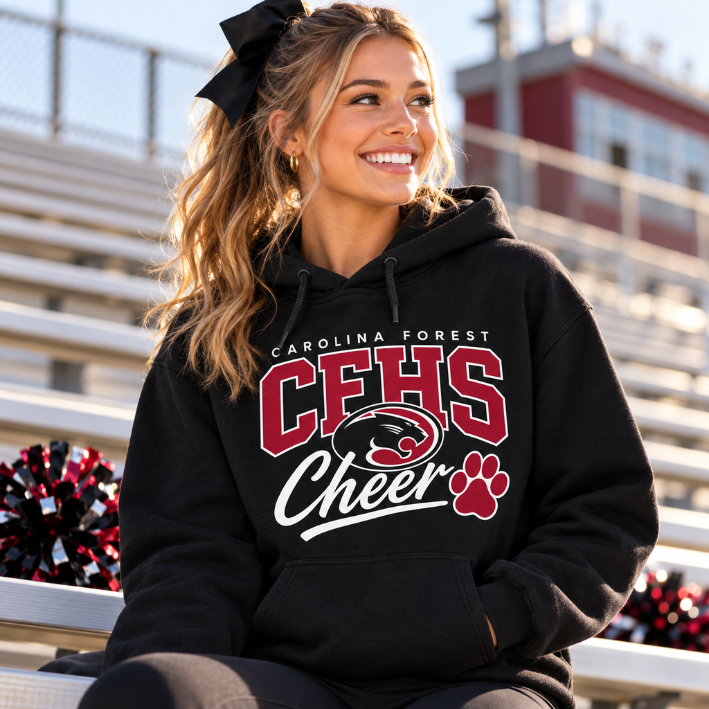 CFHS Cheer hoodie lifestyle