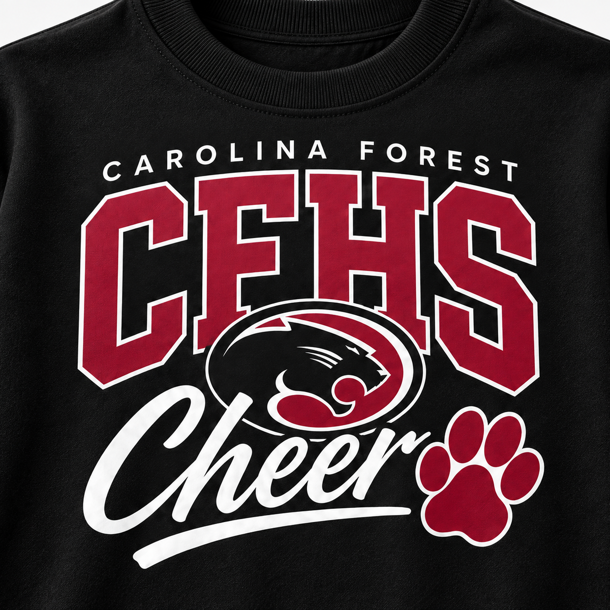 CFHS Cheer long-sleeve design detail