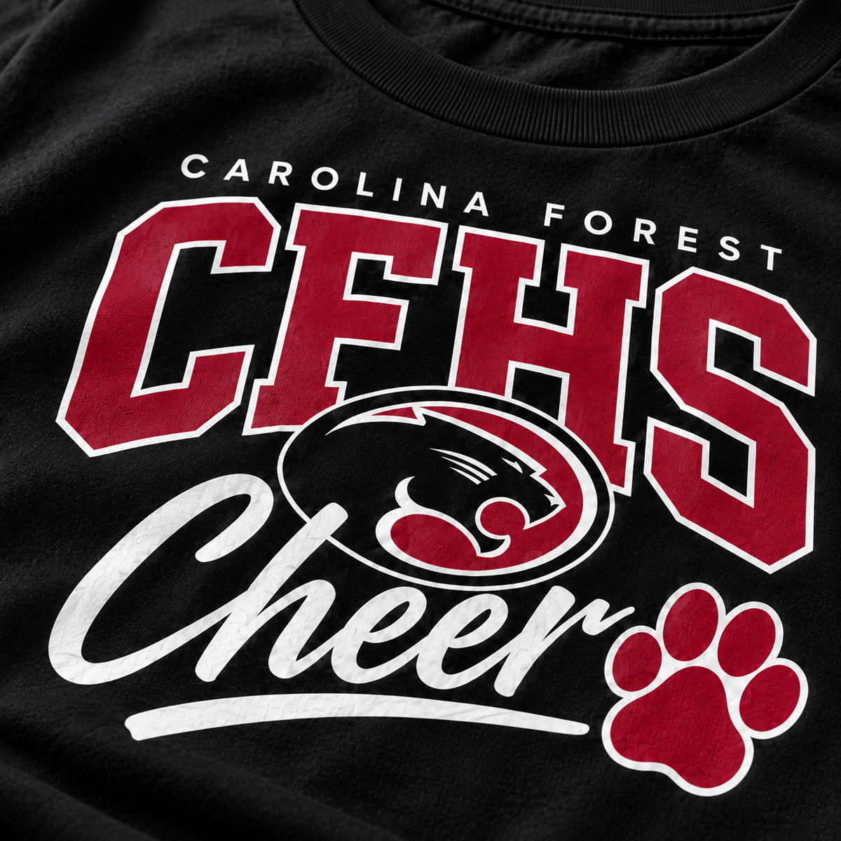 CFHS Cheer T-shirt design detail